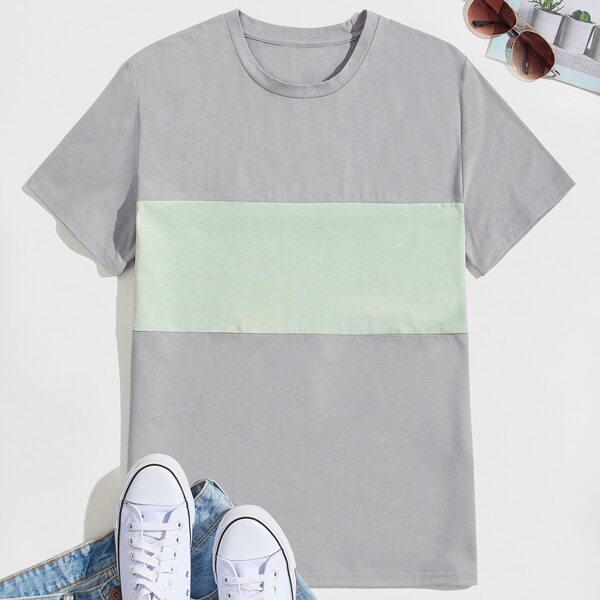 

Men Two Tone Tee, Grey