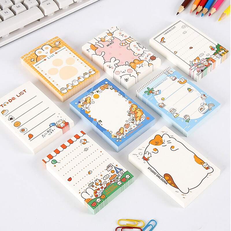 

1pc Cartoon Graphic Random Memo Pad, Multicolor