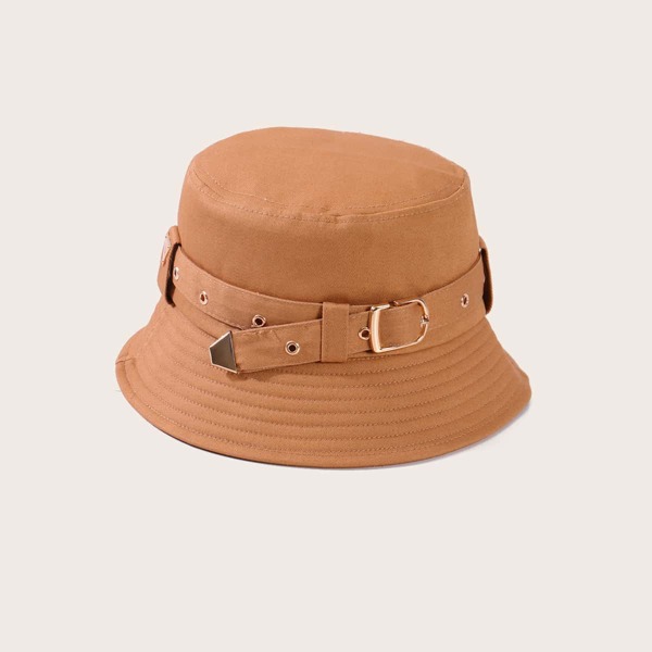 

Belt Decor Bucket Hat, Khaki