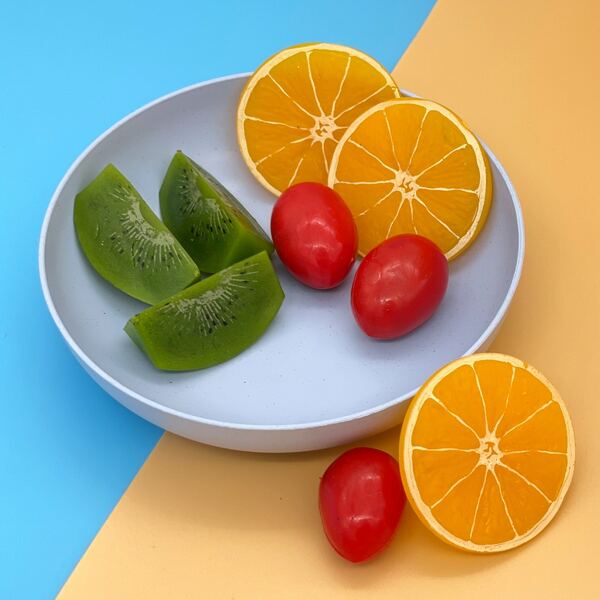 

1pc Plain Snack Plate, Blue