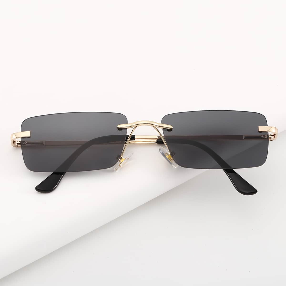 

Rimless Rectangle Frame Sunglasses
