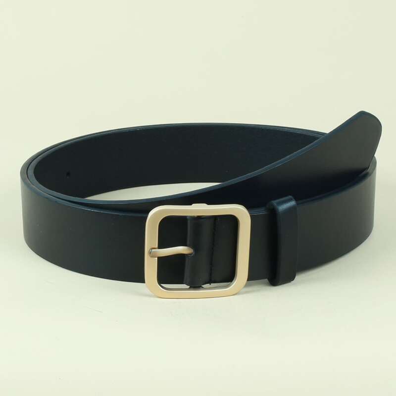

Simple Square Buckle Belt, Black