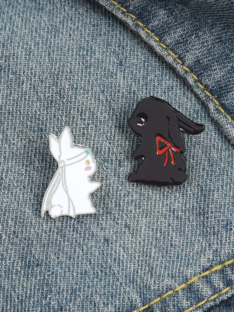 2個 漫画風ウサギデザイン ブローチ | SHEIN JAPAN