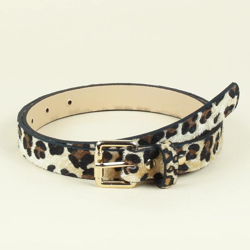 

Leopard Buckle Belt, Multicolor