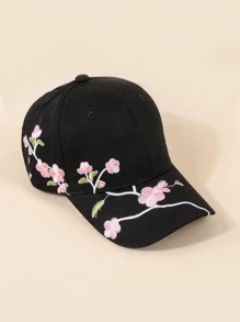1 件裝女士花卉棒球帽戶外可調式防曬休閒帽,y2k 風格 - 黑色 - 查看 12