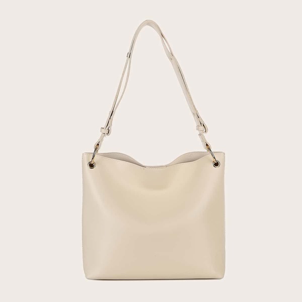 

Minimalist Bucket Bag, Beige
