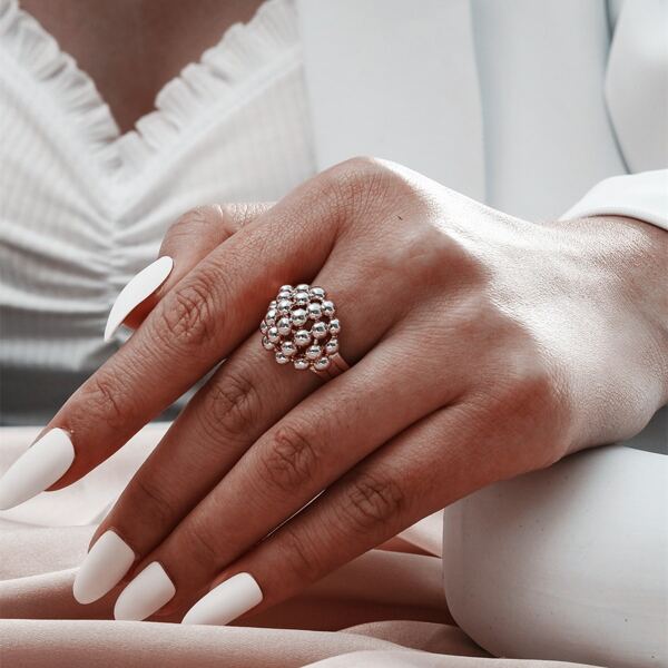 

Minimalist Cuff Ring, Silver