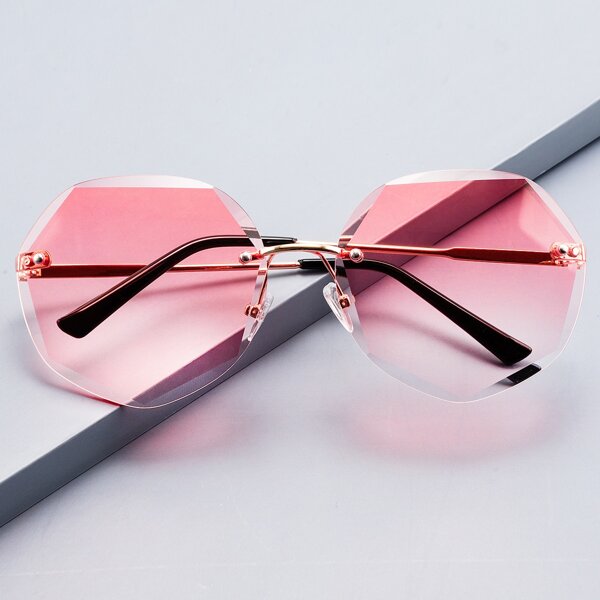 

Rimless Gradient Lens Sunglasses