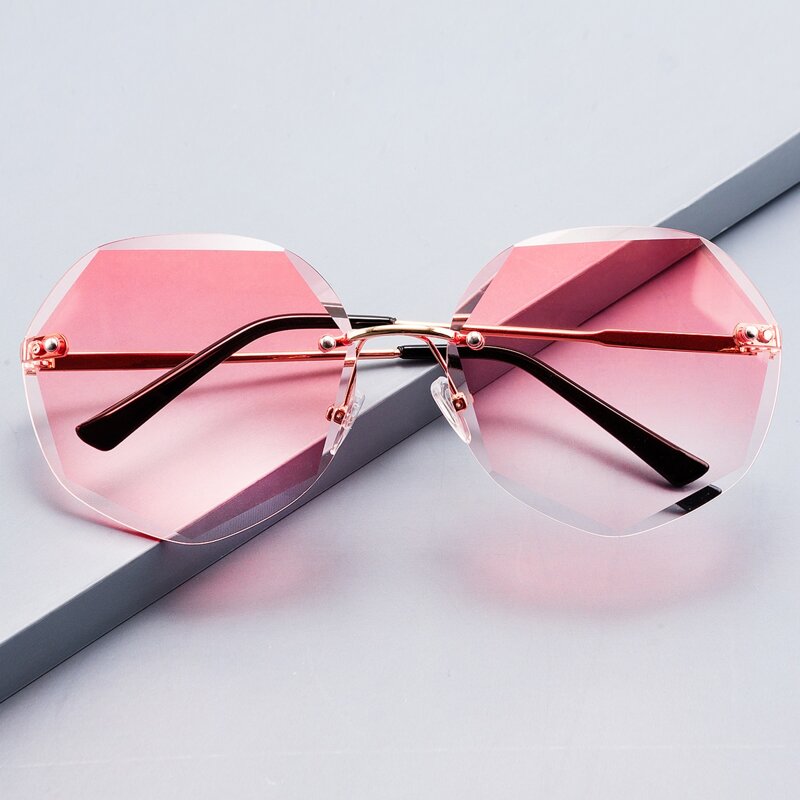 

Rimless Gradient Lens Sunglasses