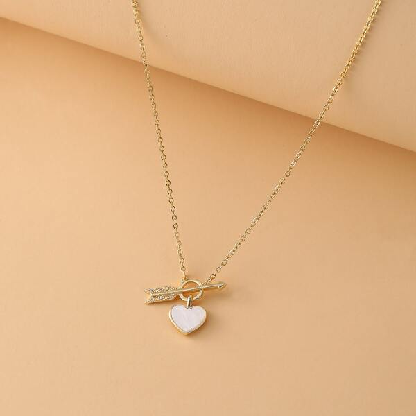 

Heart Charm Necklace, Gold