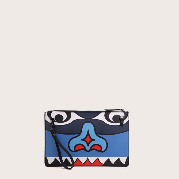 

Graffiti Print Clutch Bag, Multicolor