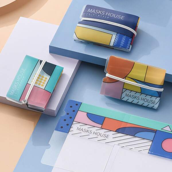 

1pc Portable Face Cover Folder, Multicolor