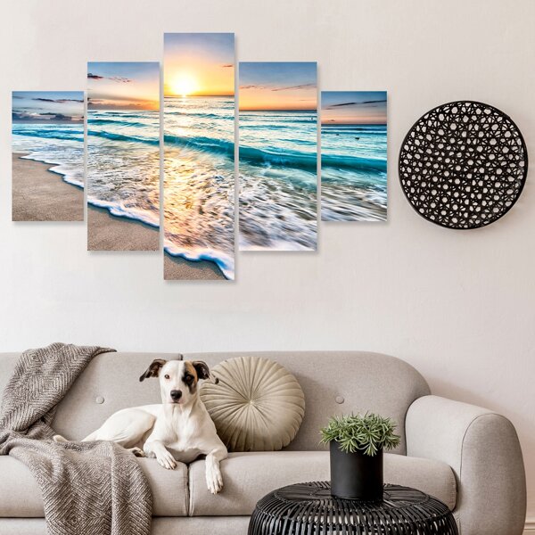 

5pcs Landscape Print Wall Painting Without Frame, Multicolor