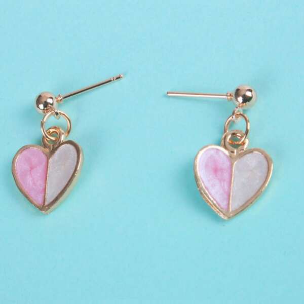 

Heart Drop Earrings, Multicolor