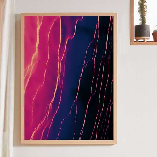 

Cloud Print Wall Painting Without Frame, Multicolor