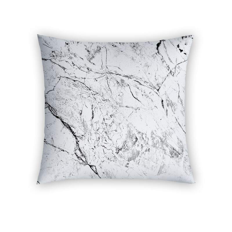 

Marble Pattern Cushion Cover Without Filler, Black and white