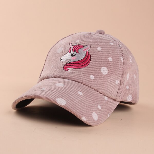 

Kids Unicorn Embroidery Baseball Cap, Pink