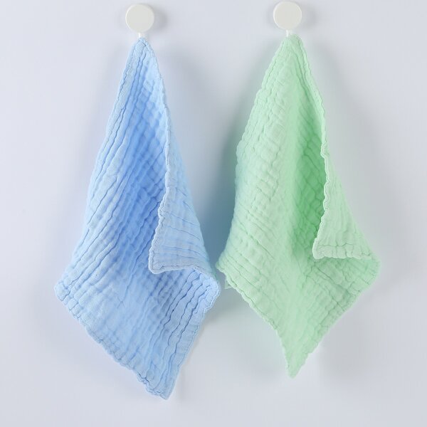 

2pcs Solid Color square Towel, Multicolor