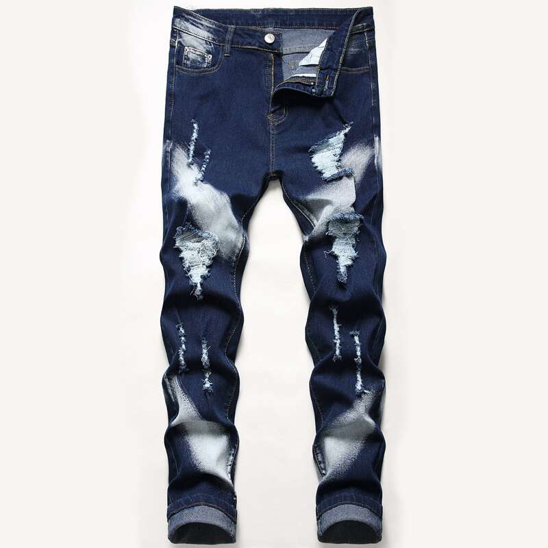 

Guys Ripped Pocket Jeans, Dark wash