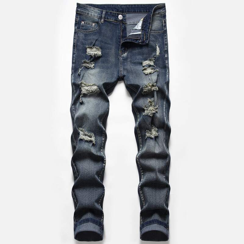 

Guys Ripped Pocket Jeans, Medium wash