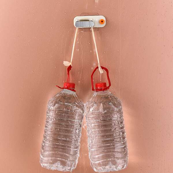 

1pc Wall Mounted Mop Holder, Beige