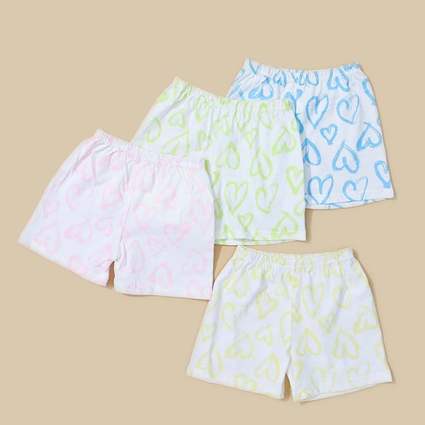 

Toddler Girls 4 Pack Heart Print Panty Set, Multicolor