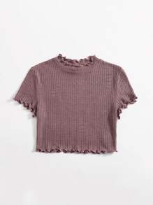 Muchica Áo thun màu trơn Giải trí - Gỗ đỏ - Xem 3