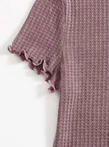 Muchica Áo thun màu trơn Giải trí - Gỗ đỏ - Xem 4