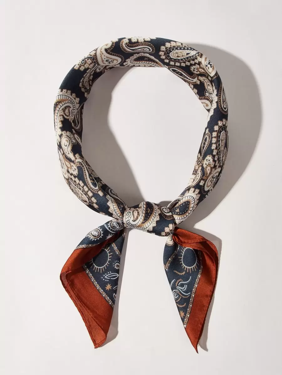 MOTF PREMIUM PAISLEY PRINT BANDANA CLASSIC HEAD WRAP COWBOY COWGIRL  FOR  ALL SEASONS ,HAIR BAND,HEAD BAND IDEAL FOR DRESSING UP YOUR LOOK - Multicolor - View 2