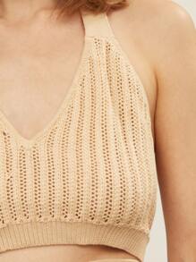 SHEIN Top ras-du-cou dos-nu