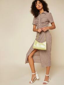 Patent Open Toe Ankle Strap High Heel Sandals - White - View 2