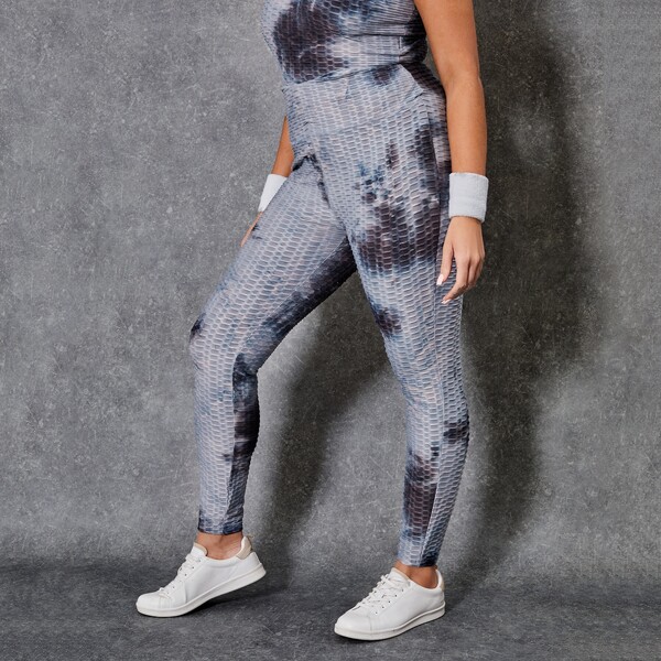 

Plus High Waist Tie Dye Leggings, Multicolor