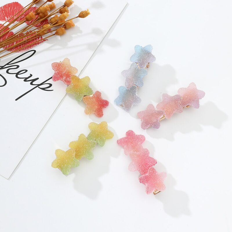 

3pcs Random Glitter Star Hair Clip, Multicolor
