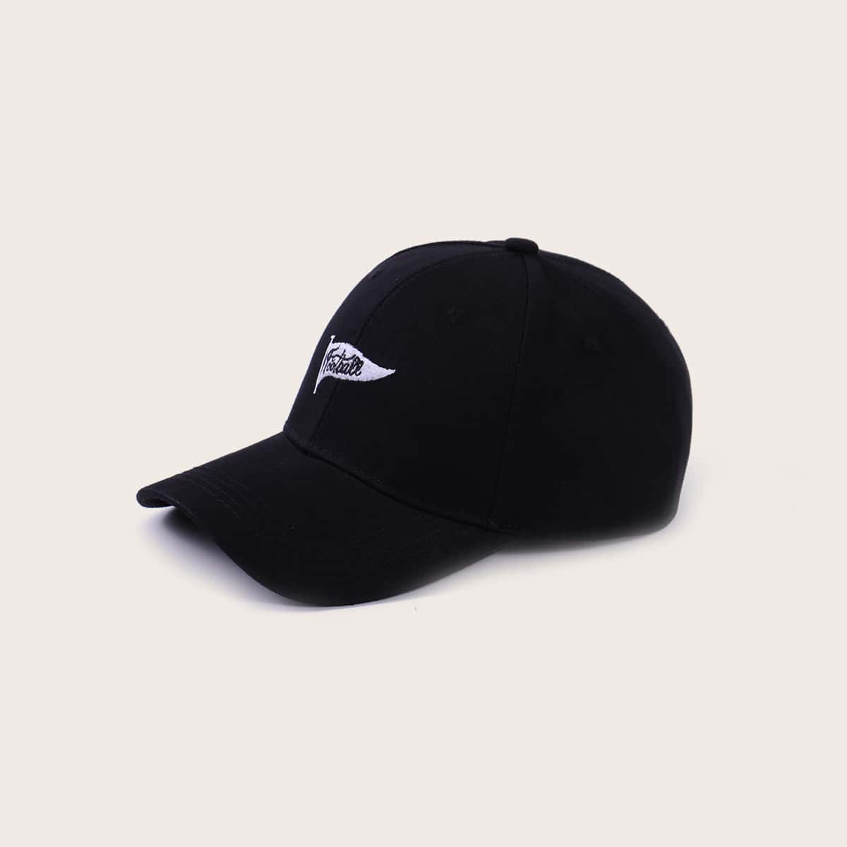 

Guys Letter Embroidery Baseball Cap, Black