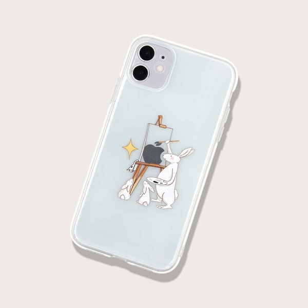 

Cartoon Rabbit Clear iPhone Case