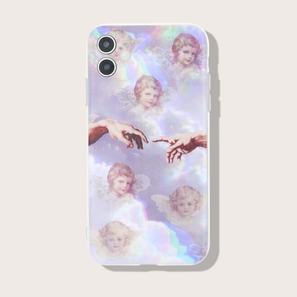 

Angel Pattern iPhone Case, Multicolor
