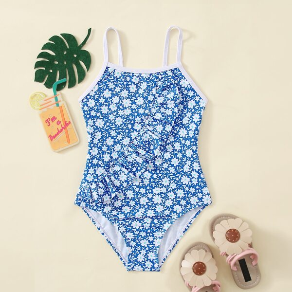 

Toddler Girls Ditsy Floral One Piece Swimsuit, Blue