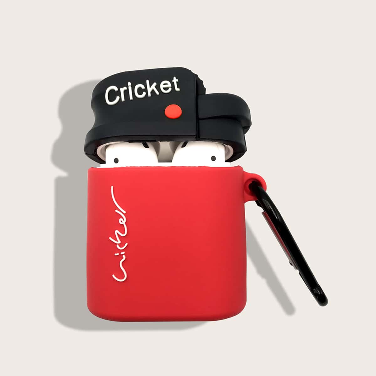 

Colorblock Airpods Case, Red
