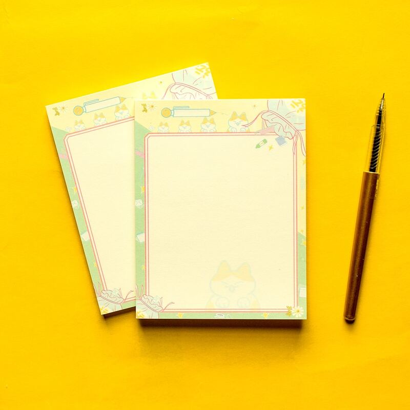 

1pack Cartoon Graphic Memo Pad, Multicolor