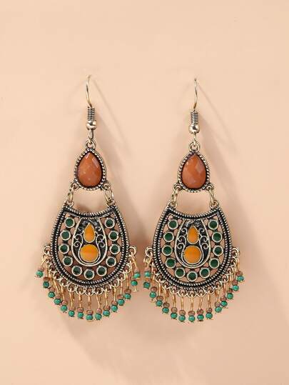 اقراط بوهيميا شرابة زوج واحد