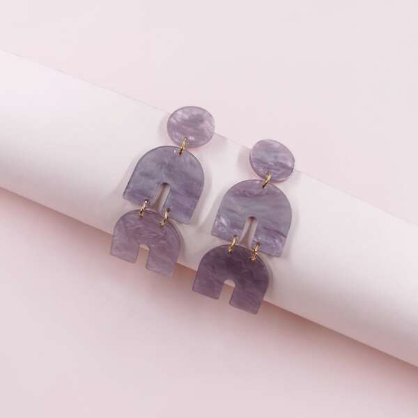 

Link U Design Drop Earrings, Purple