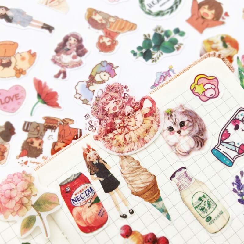 

100pcs Cartoon Graphic Random Sticker, Multicolor