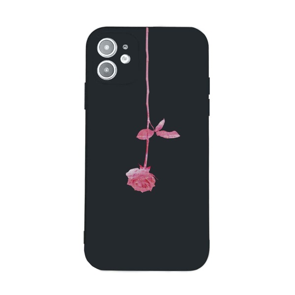

Чехол для iPhone с узором розы, Чёрный