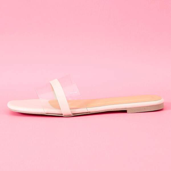 

Open Toe Clear Slide Sandals