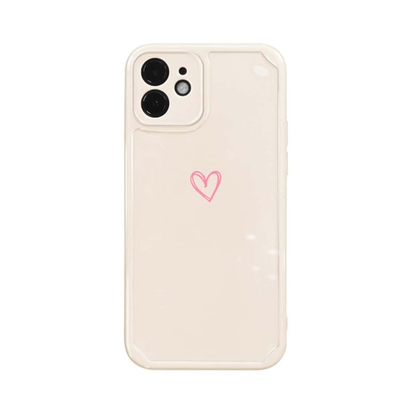 

Чехол для iPhone с узором сердечка, Бежевые