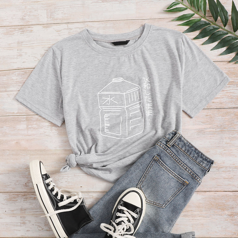 

Letter Graphic Short Sleeve Tee, Light grey