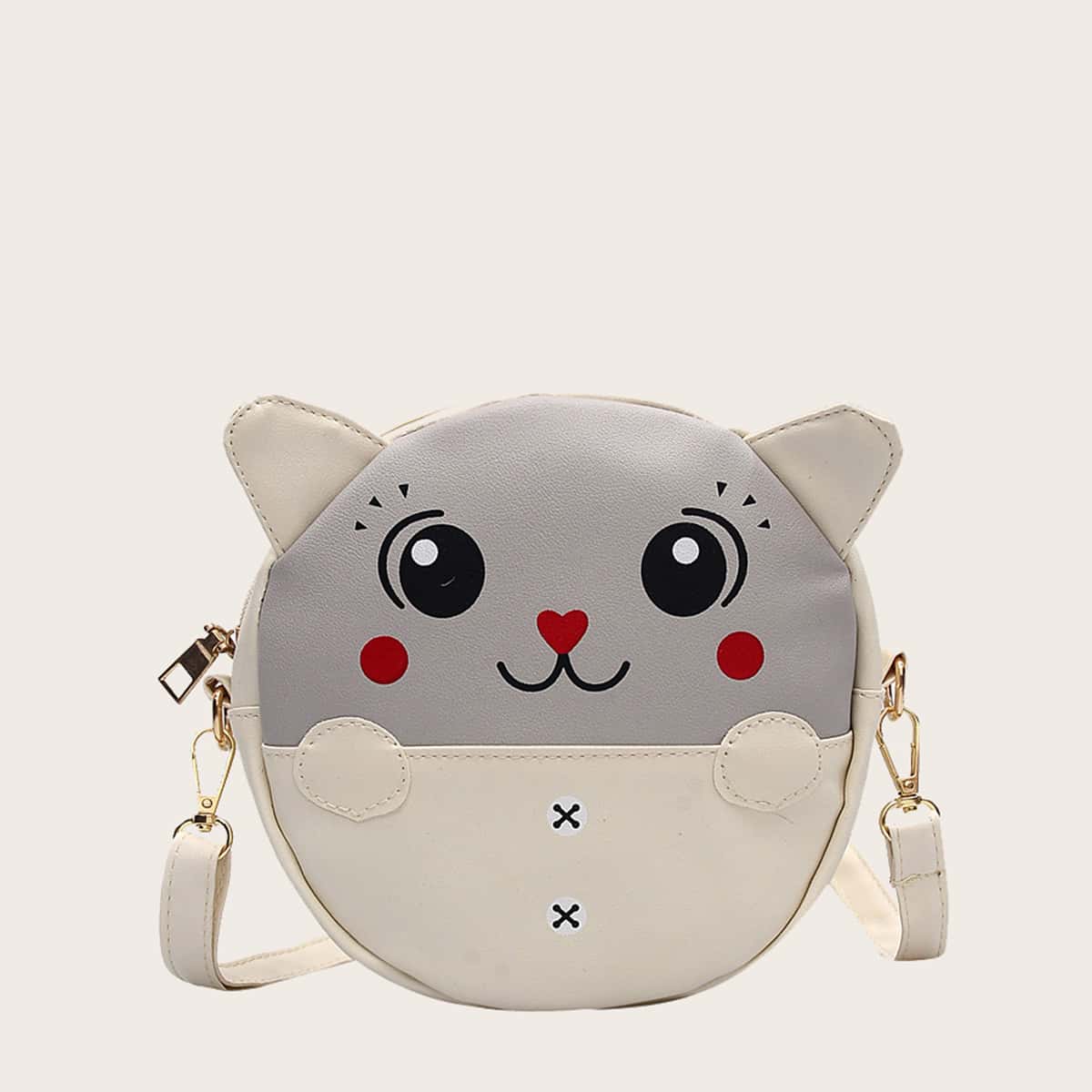 

Cartoon Round Crossbody Bag, Multicolor