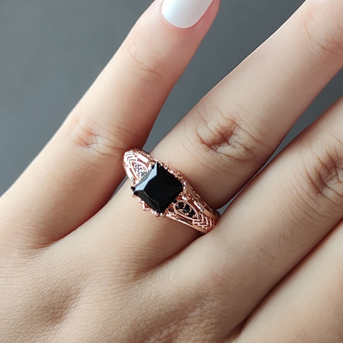 

1pc Rhinestone Decor Ring, Gold