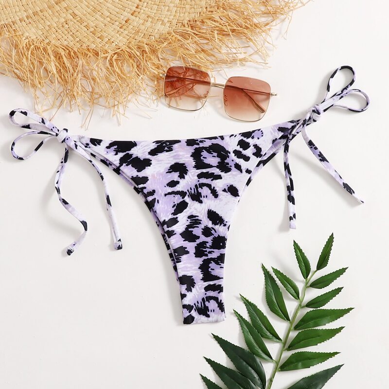 

Leopard Tie Side Bikini Bottom, Multicolor