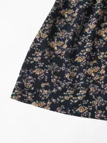 Soleia 結飾帶抽褶胸小碎花洋裝 - 彩色 - 查看 3